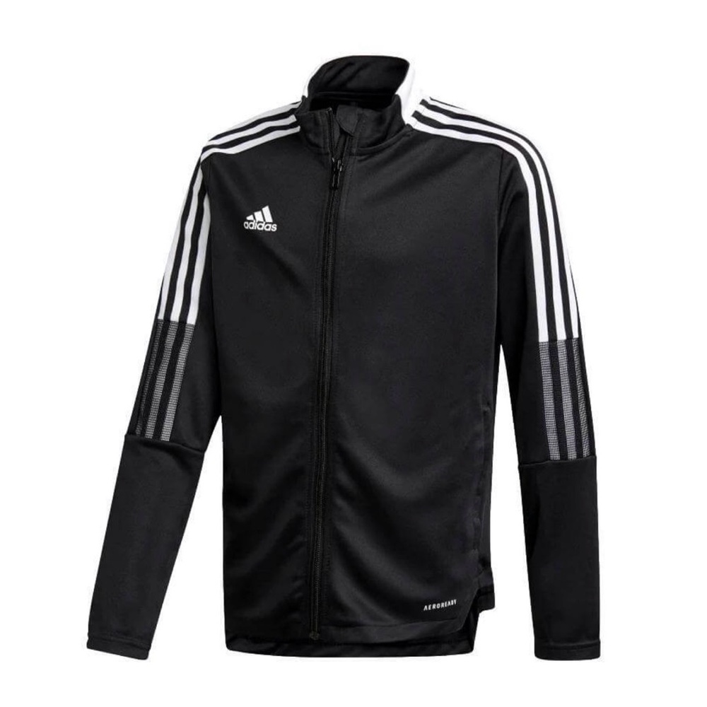 Adidas Tiro 21 Track Jacket Youth Small (9–10) Black Aeroready Soccer Training